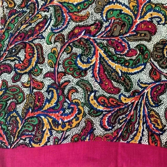 Talbots colorful paisley scarf - Picture 2 of 7